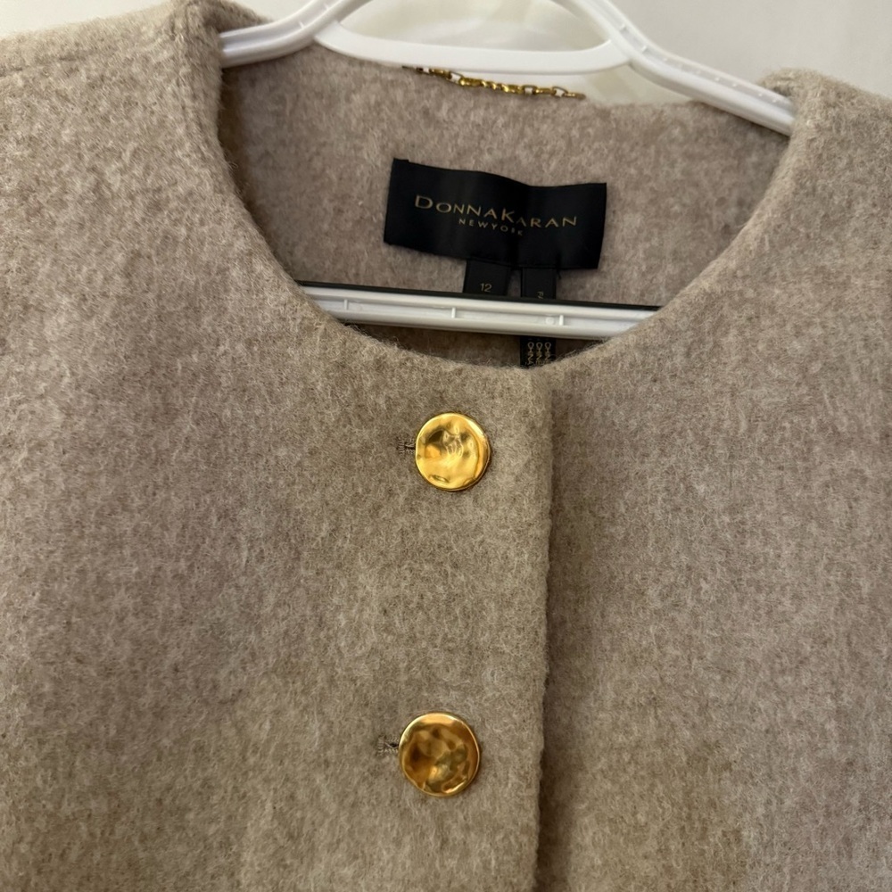 DONNA KARAN NEW YORK Women's Wool Blend Jacket Size 12 - Picture 7 of 9